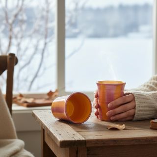 Idylka s horkým čajem a sněhem za okny? ❄️☕ Sníh nám sice chybí, ale tyhle stylové ručně vyráběné hrnečky PEPE od...